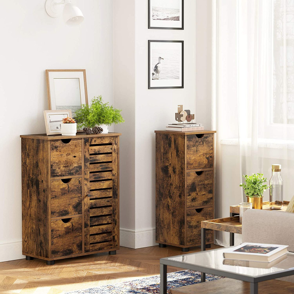 Produktbild för Bathroom Cabinet Rustic Brown 60x30x80cm