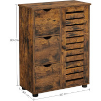 Produktbild för Bathroom Cabinet Rustic Brown 60x30x80cm