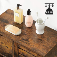 Produktbild för Bathroom Cabinet Rustic Brown 60x30x80cm