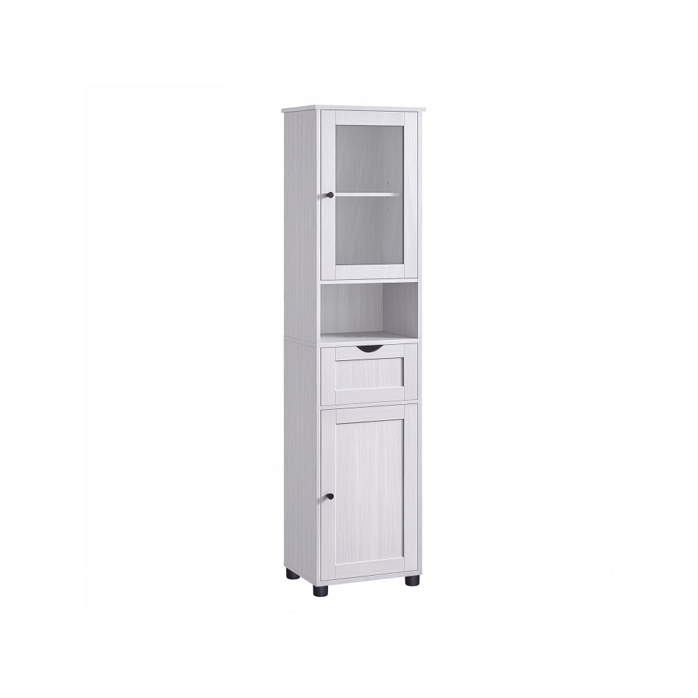 Produktbild för Floor Cabinet Transparent Color T, Snow Maple White 40x30x165cm