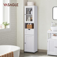 Produktbild för Floor Cabinet Transparent Color T, Snow Maple White 40x30x165cm