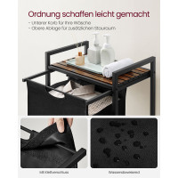 Produktbild för Laundry Basket Vintage Brown-black 50x33x76cm