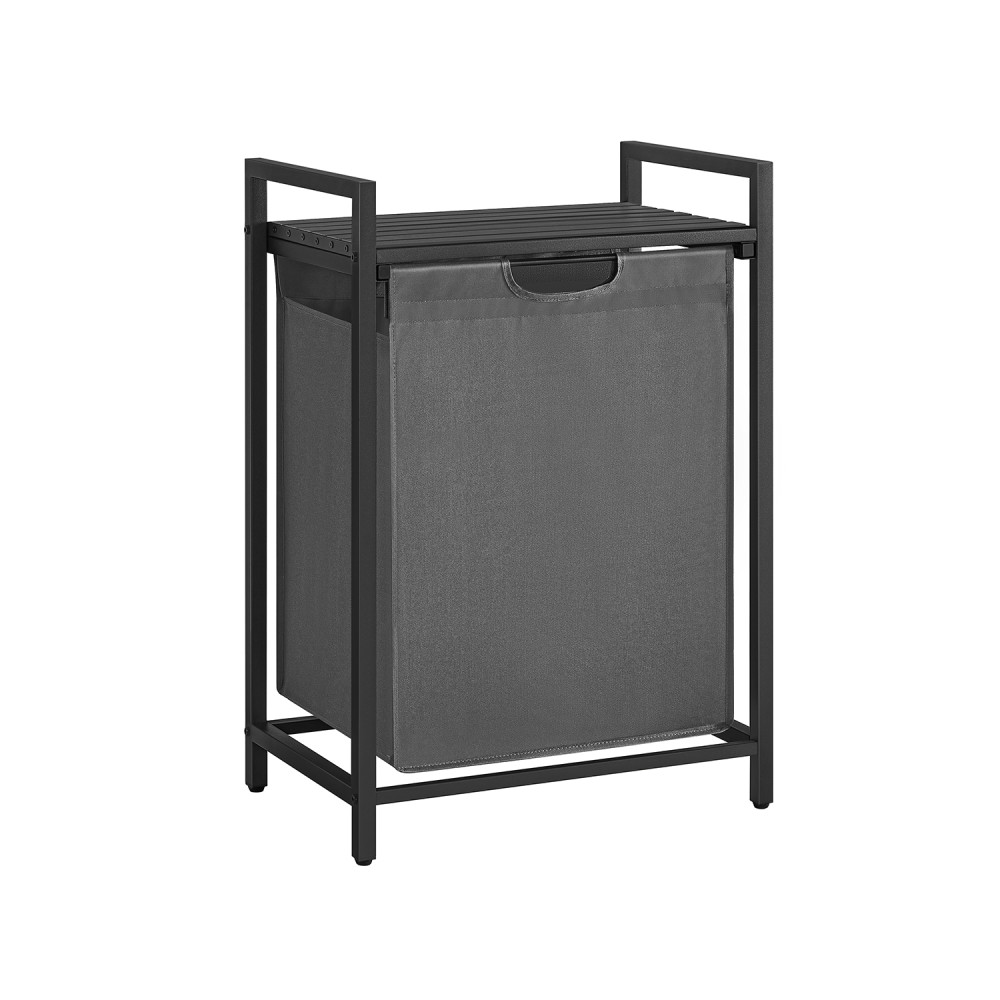 Produktbild för Laundry Basket Black, Gray 50x33x76cm