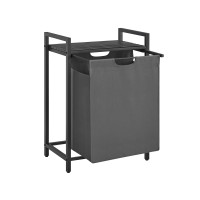 Produktbild för Laundry Basket Black, Gray 50x33x76cm