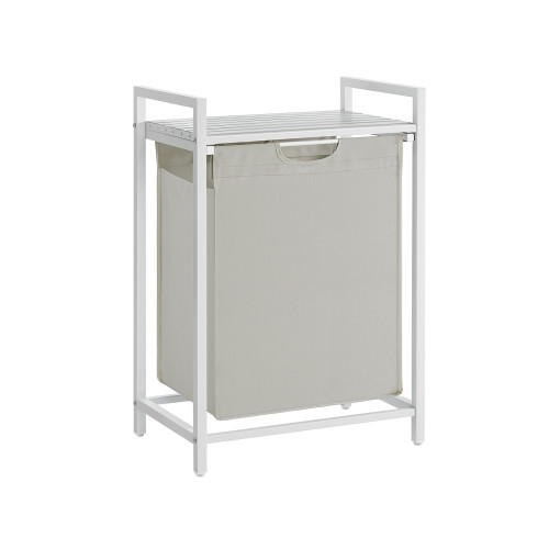 VASAGLE Laundry Basket White 50x33x76cm