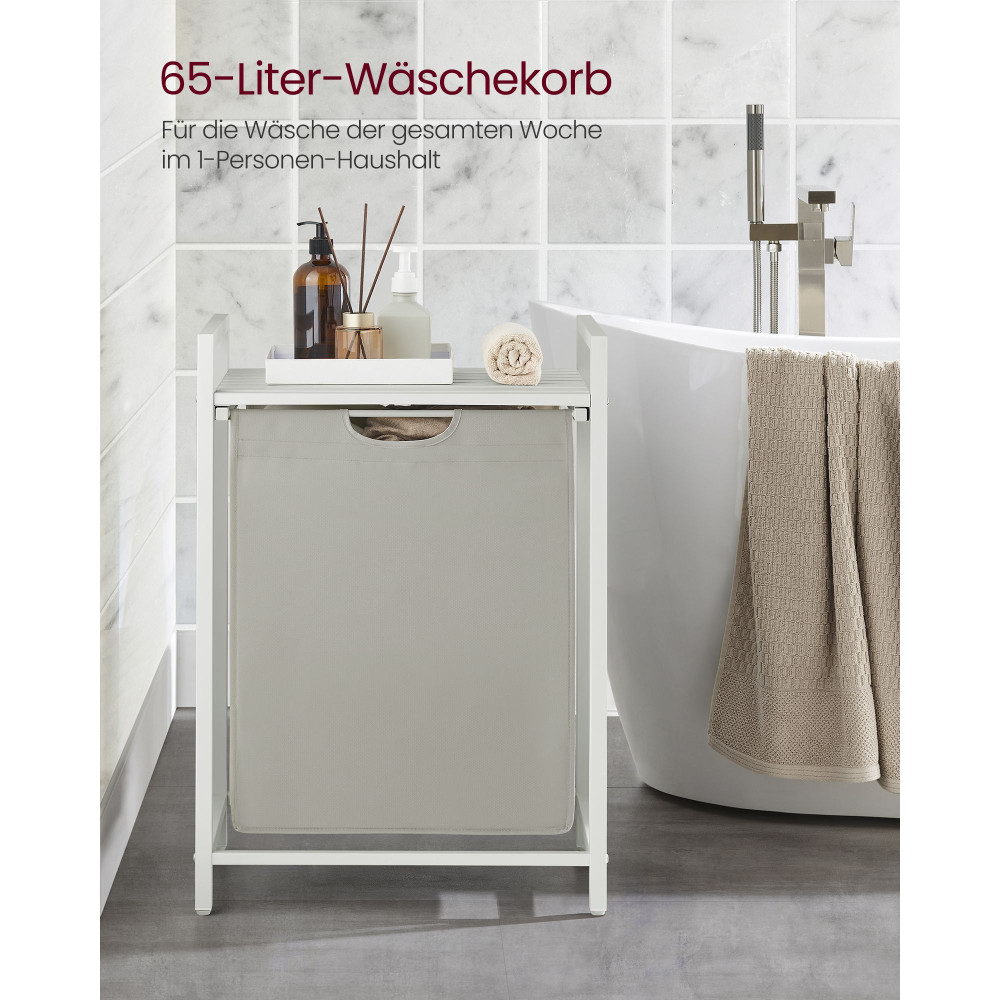 Produktbild för Laundry Basket White 50x33x76cm