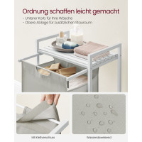 Produktbild för Laundry Basket White 50x33x76cm