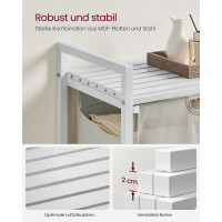 Produktbild för Laundry Basket White 50x33x76cm