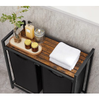 Produktbild för Clothes Hangers Rustic Brown, Black 73x33x72cm