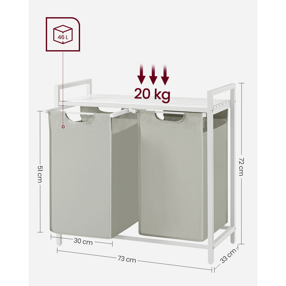 Produktbild för Clothes Hangers White 73x33x71cm