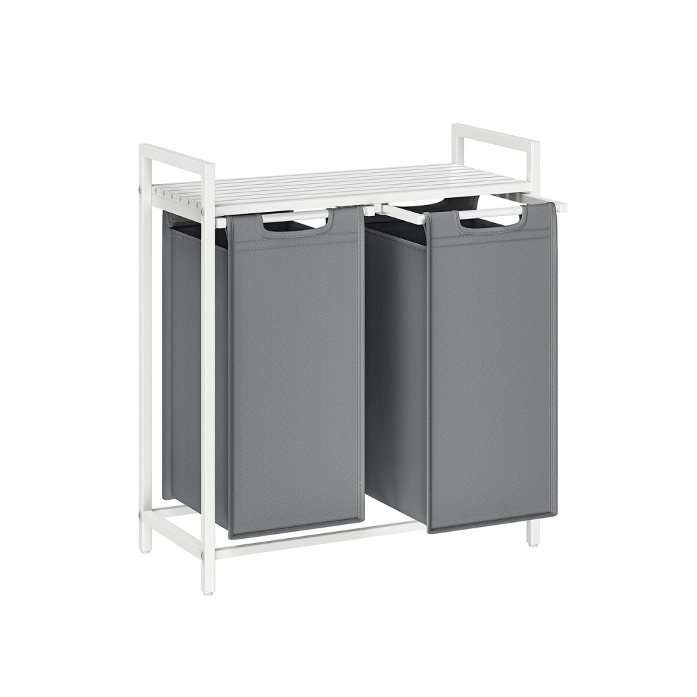 Produktbild för Clothes Hangers White/light Grey 73x33x71cm