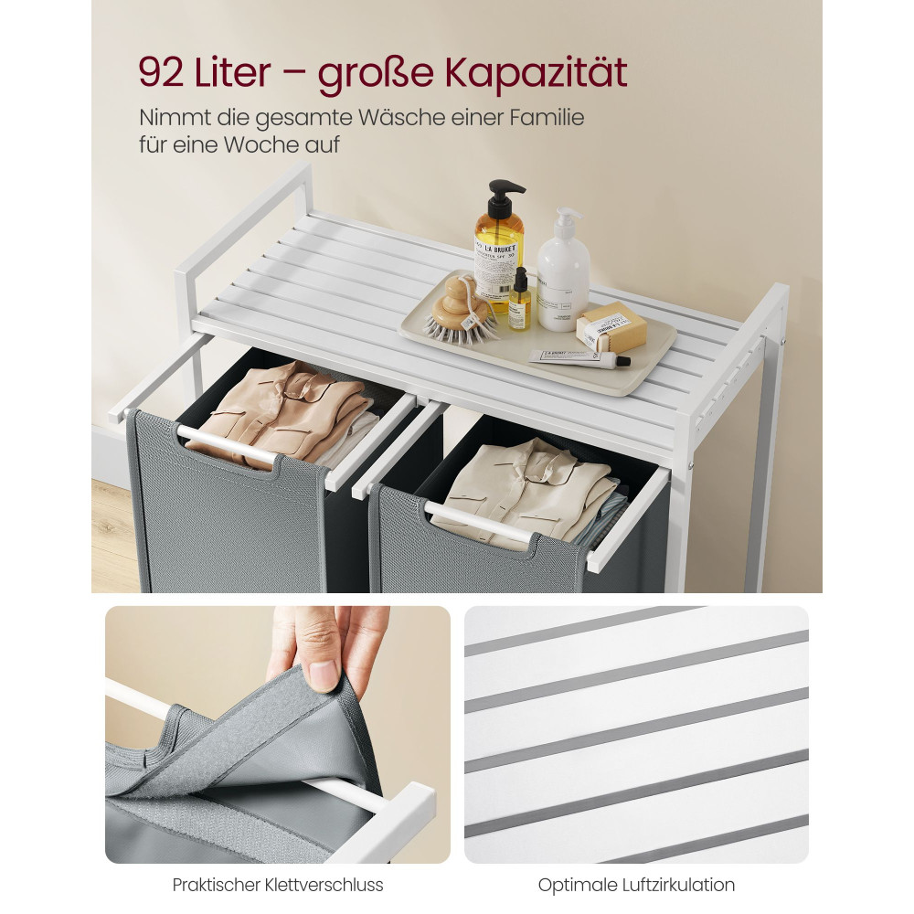 Produktbild för Clothes Hangers White/light Grey 73x33x71cm