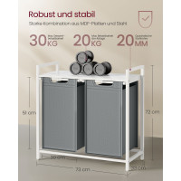 Produktbild för Clothes Hangers White/light Grey 73x33x71cm