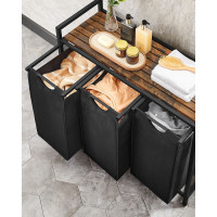 Produktbild för Laundry Basket Black, Retro Color 93×33×72cm