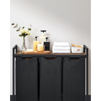 Produktbild för Laundry Basket Black, Retro Color 93×33×72cm
