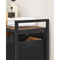 Produktbild för Laundry Basket Black, Retro Color 93×33×72cm