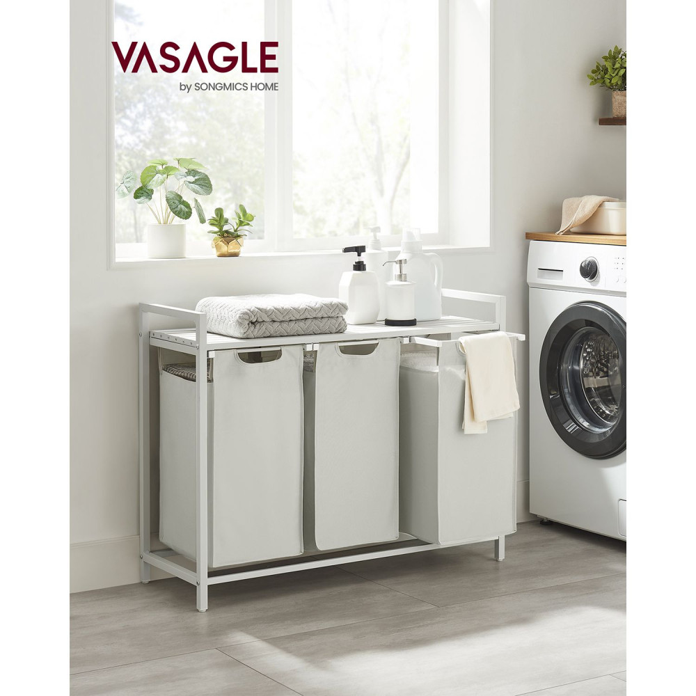 Produktbild för Laundry Basket White 93×33×72cm