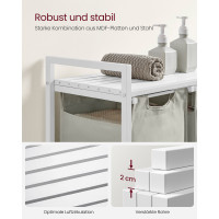Produktbild för Laundry Basket White 93×33×72cm
