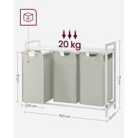 Produktbild för Laundry Basket White 93×33×72cm