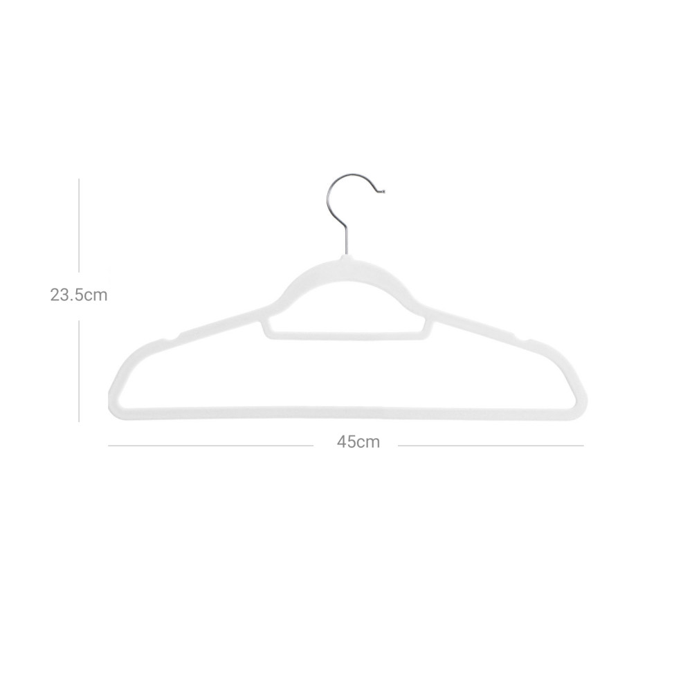 Produktbild för Velvet Hanger White 43x22x1cm