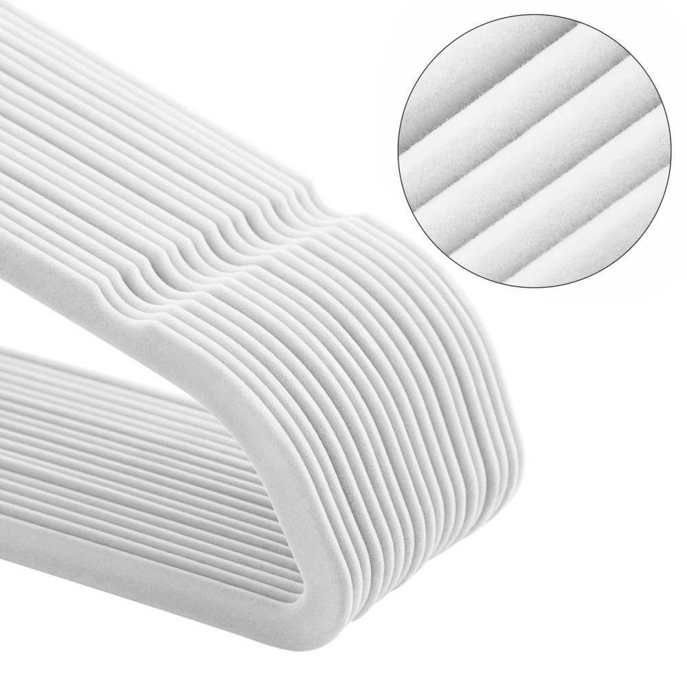 Produktbild för Velvet Hanger White 43x22x1cm