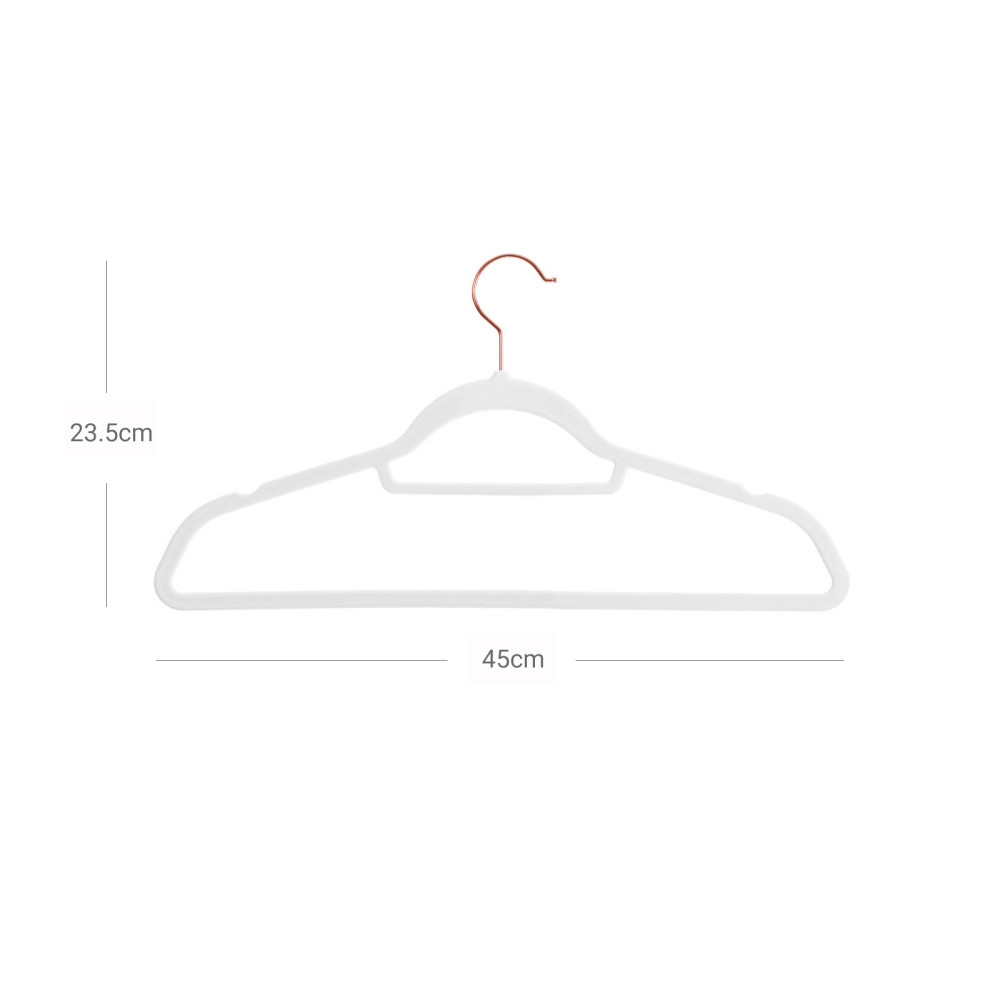 Produktbild för Velvet Hanger White 43x22x1cm