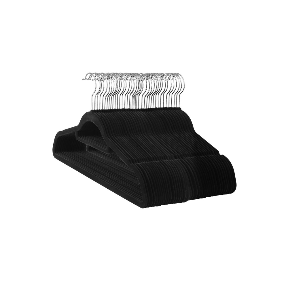 Produktbild för Velvet Hanger Black, Silver 43×22×1cm