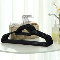 Produktbild för Velvet Hanger Black, Silver 43×22×1cm