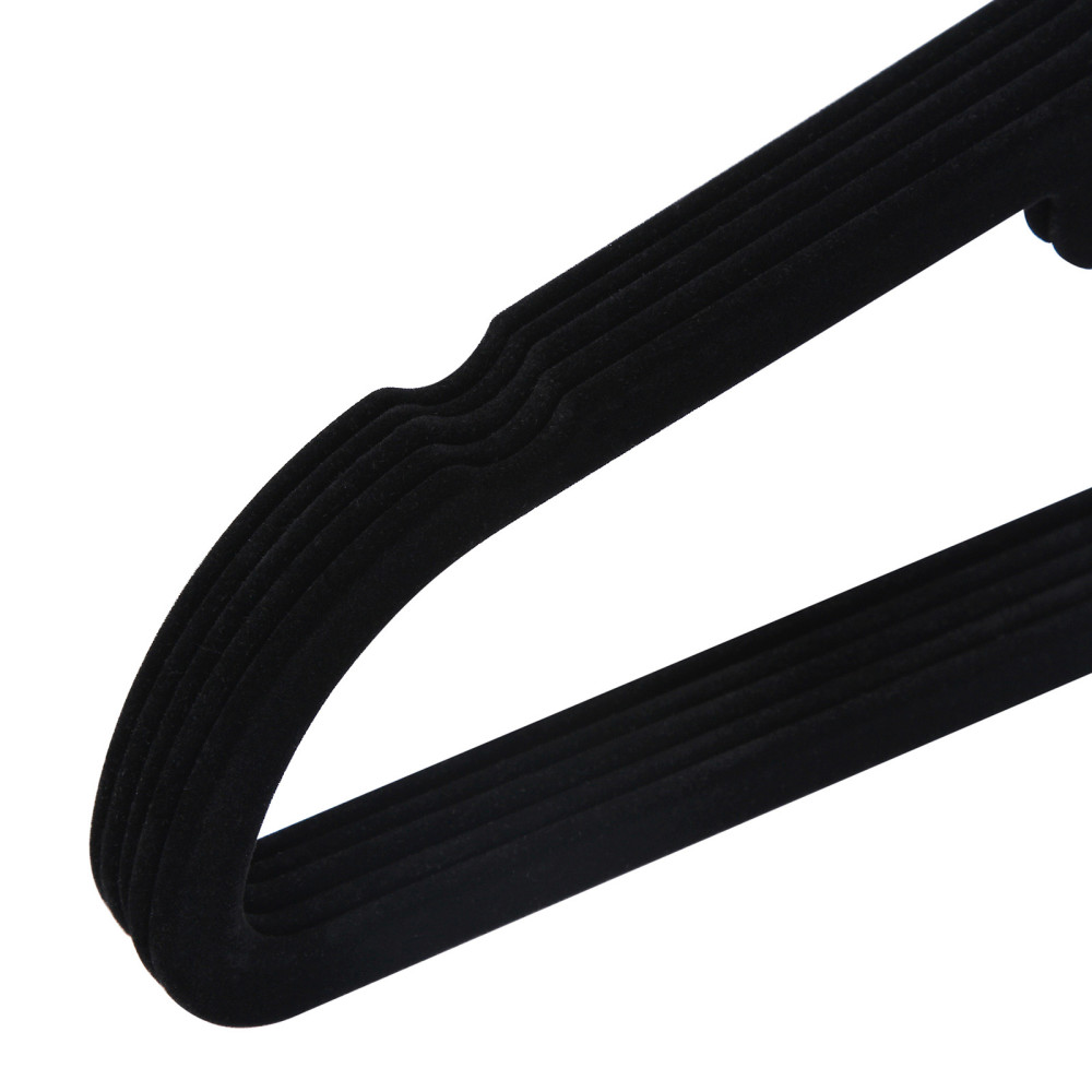 Produktbild för Velvet Hanger Black, Silver 43×22×1cm