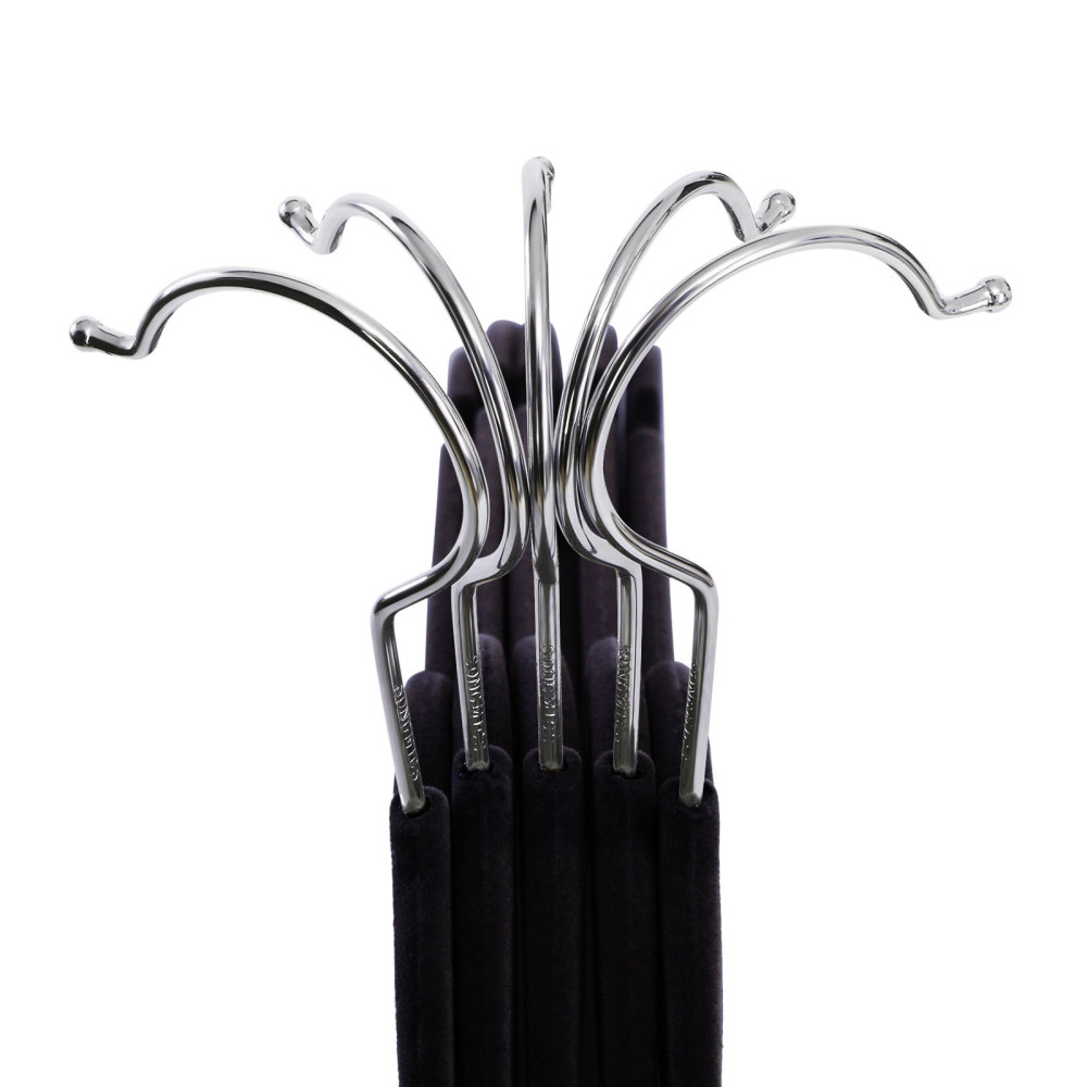 Produktbild för Velvet Hanger Black, Silver 43×22×1cm
