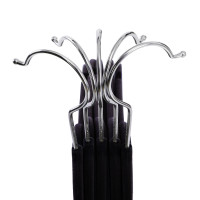 Produktbild för Velvet Hanger Black, Silver 43×22×1cm