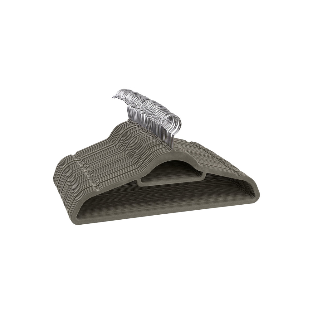 Produktbild för Velvet Hanger Grey, Silver 43x22x1cm
