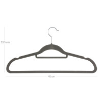 Produktbild för Velvet Hanger Grey, Silver 43x22x1cm
