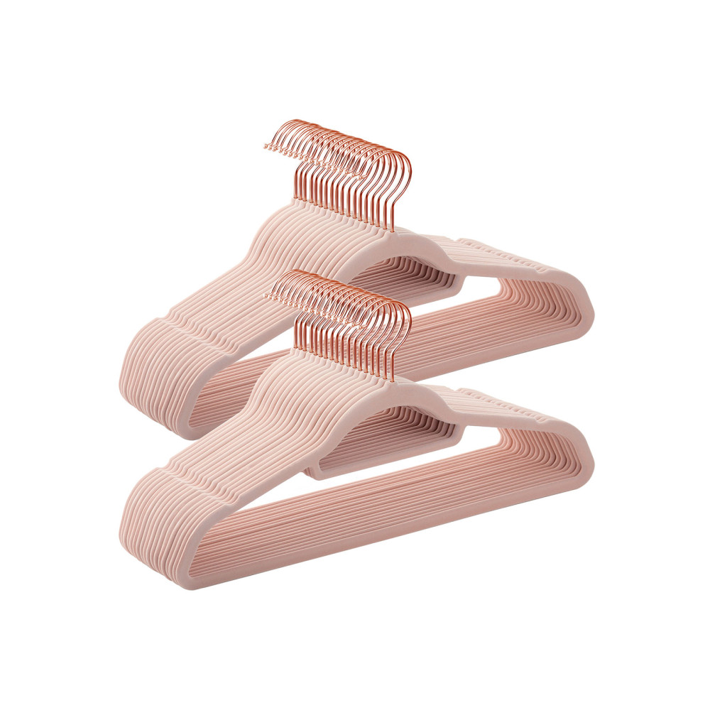 Produktbild för Velvet Hanger Pink, Rose Gold 43x22x1cm
