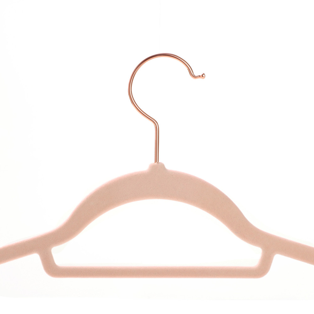 Produktbild för Velvet Hanger Pink, Rose Gold 43x22x1cm