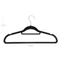 Produktbild för Velvet Hanger Black 43x22x1cm