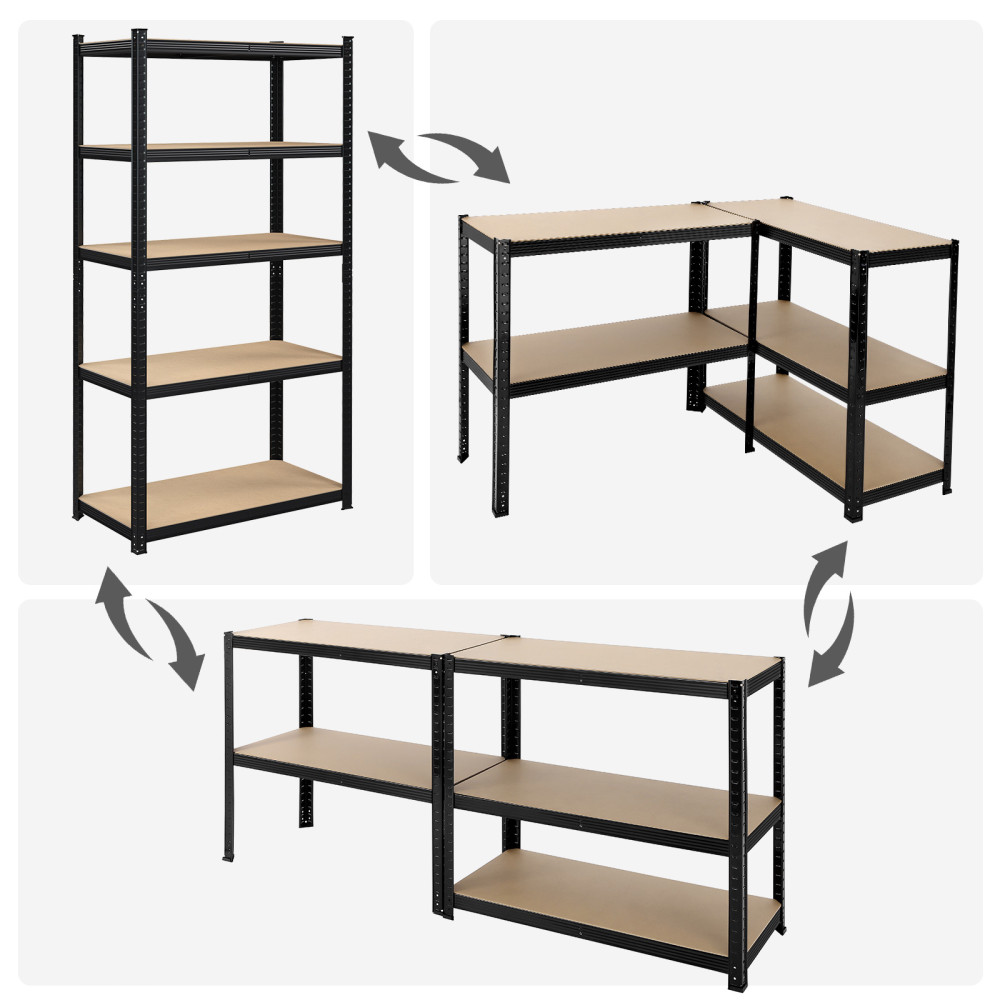 Produktbild för Shelving Black 180x90x40cm