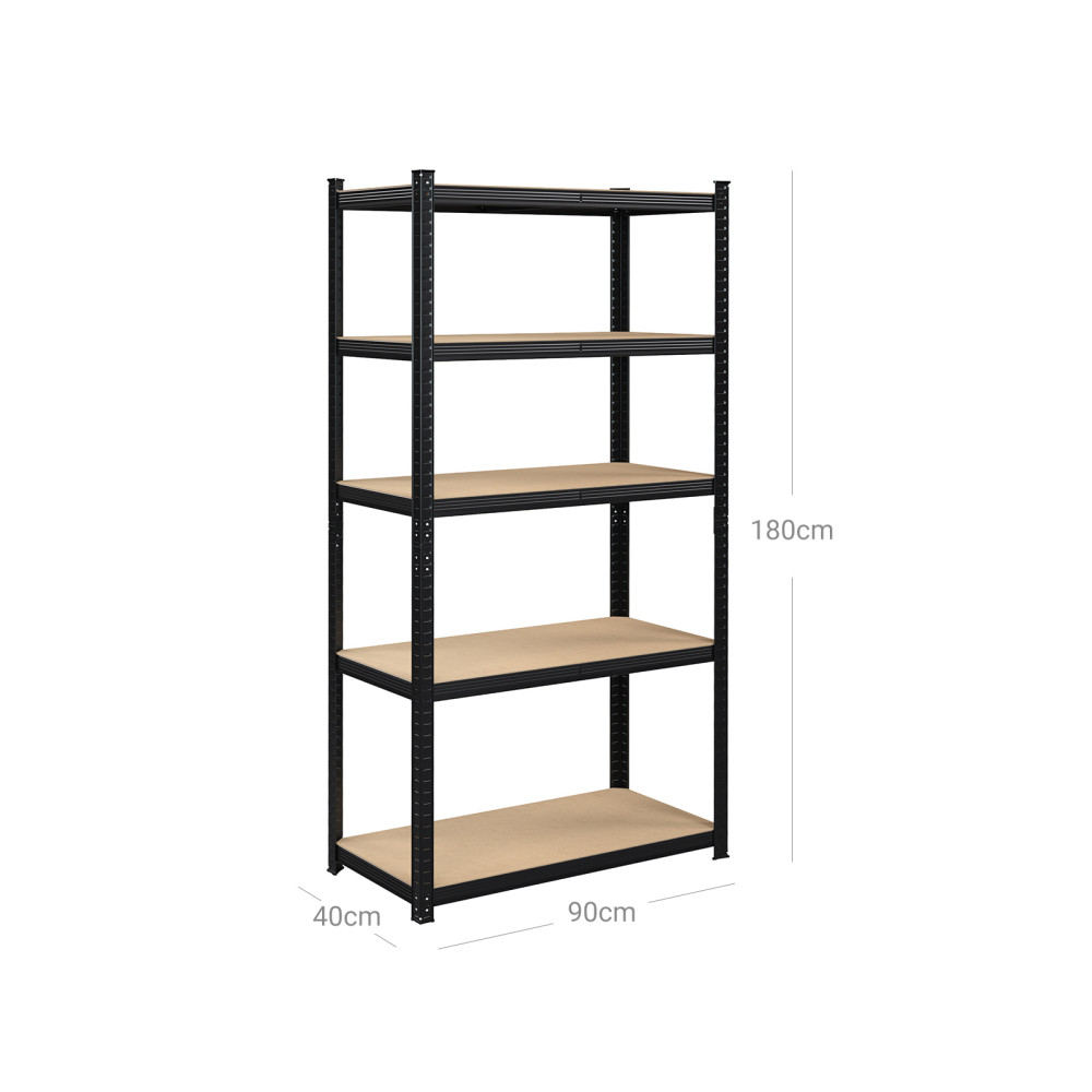 Produktbild för Shelving Black 180x90x40cm