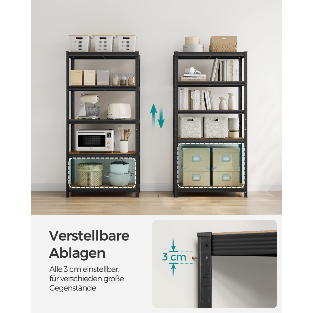 Produktbild för Shelving Black 180x90x40cm