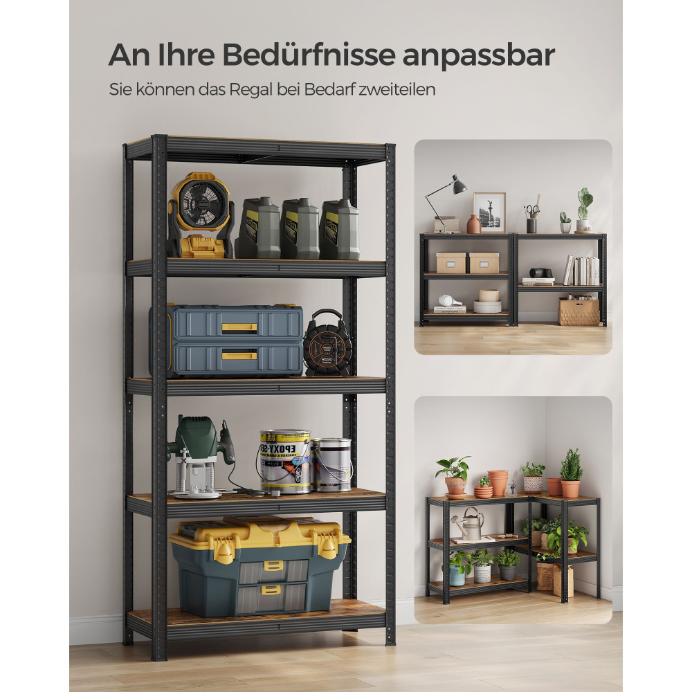 Produktbild för Shelving Black 180x90x40cm