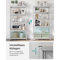 Produktbild för Shelving Silver 180x90x40cm