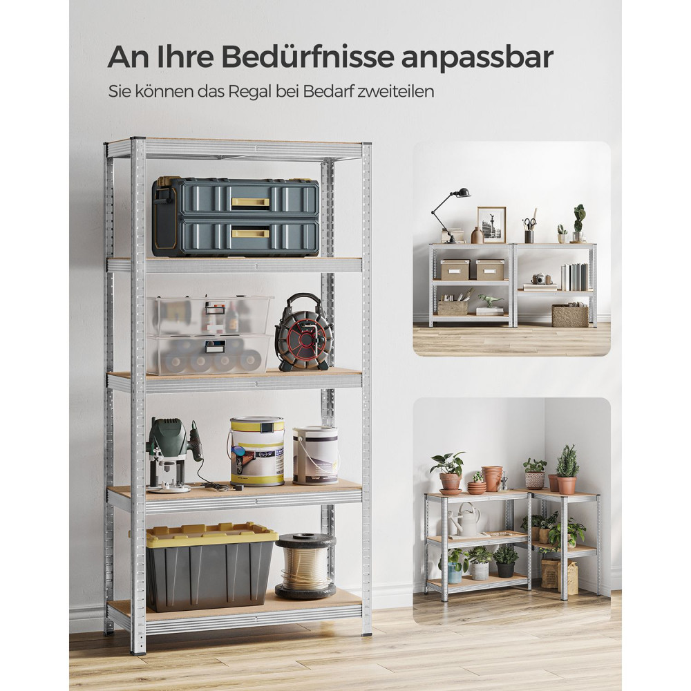 Produktbild för Shelving Silver 180x90x40cm