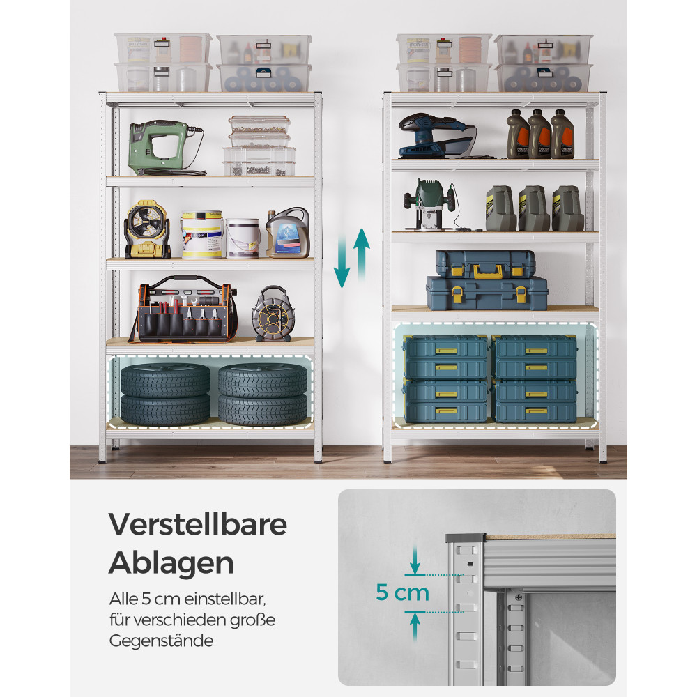 Produktbild för Shelving Silver 200x120x60cm