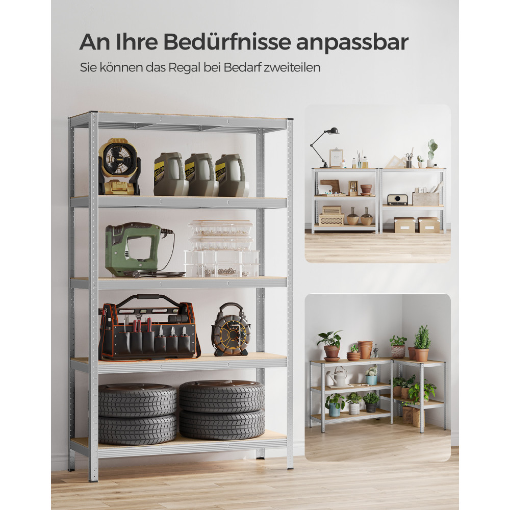 Produktbild för Shelving Silver 200x120x60cm
