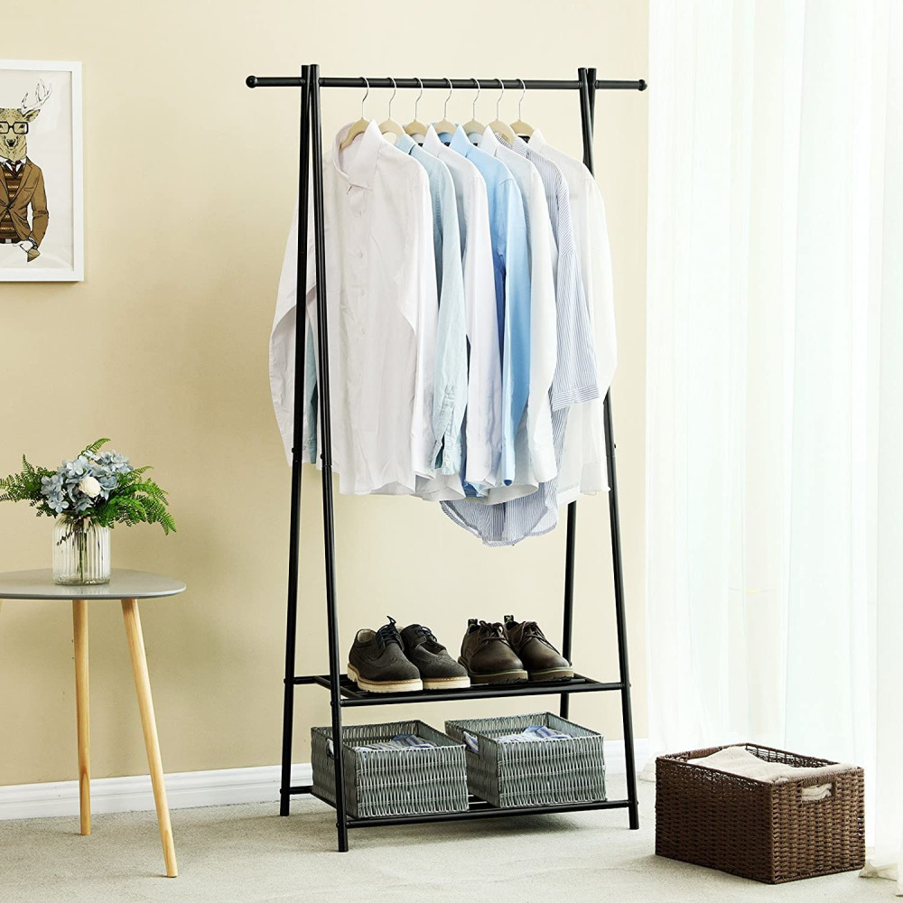 Produktbild för Garment Rack Black 88×156×42cm