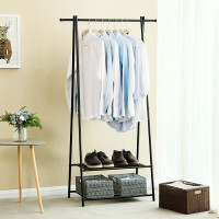 Produktbild för Garment Rack Black 88×156×42cm