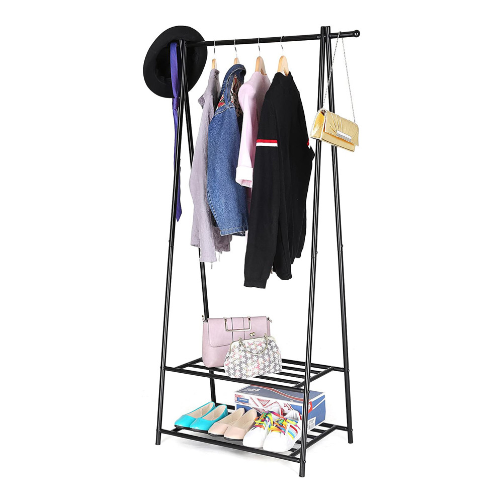 Produktbild för Garment Rack Black 88×156×42cm
