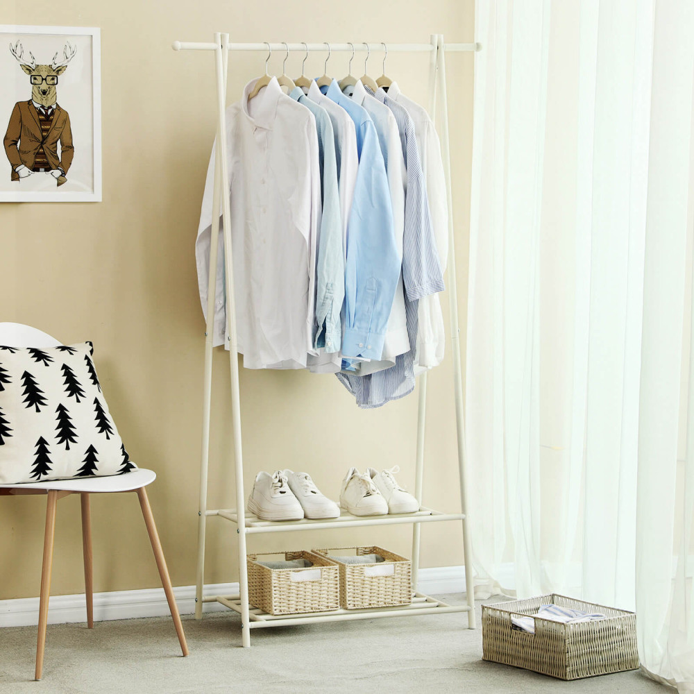 Produktbild för Clothes Rack White 88x40x155cm