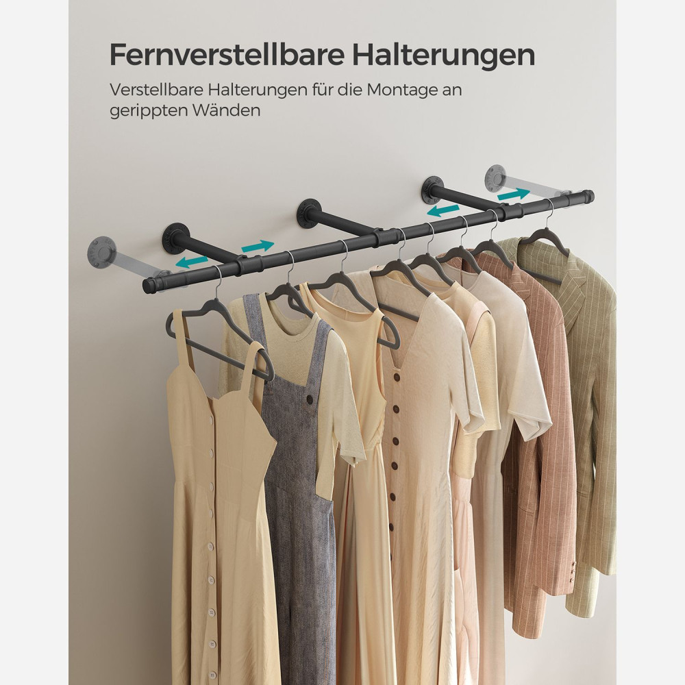 Produktbild för Clothes Rack Black 170x30x7cm