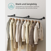 Produktbild för Clothes Rack Black 170x30x7cm